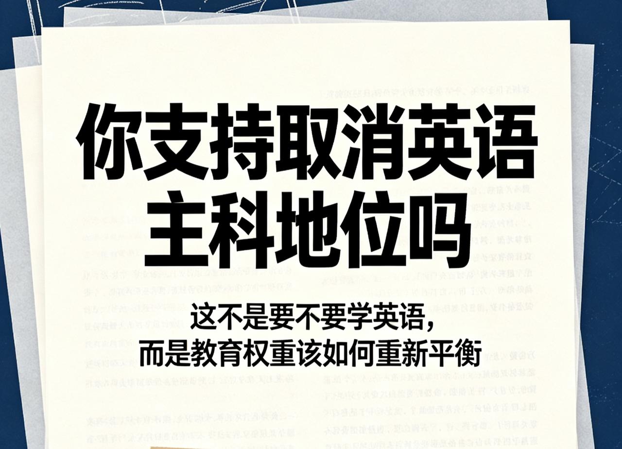 汤教授说的是取消英语主科地位，降低权重，人家从来没说不学英语！对于绝大多数人来说