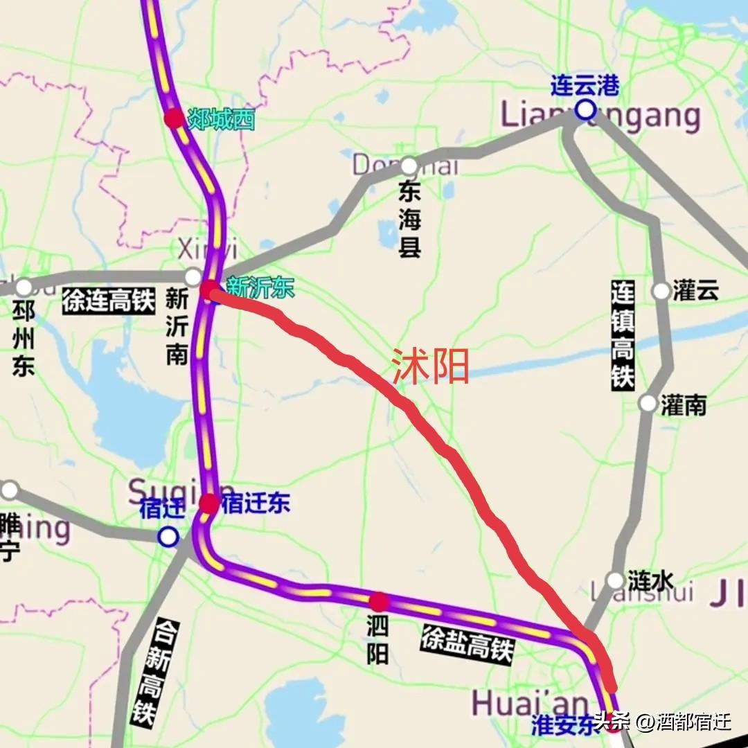 京沪二通道宿迁段怎样规划更为合理？此前曾流传两种方案：一是借助潍宿铁路与徐盐铁路