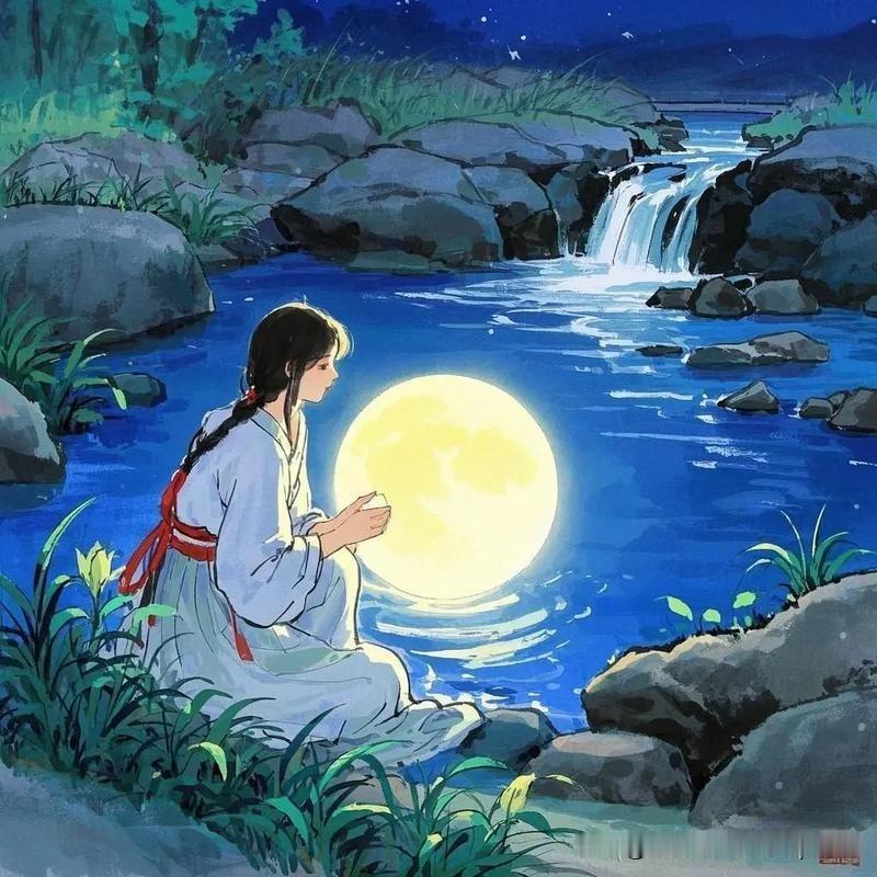 《晚步溪上暑气
亟回用端忞韵》
——宋 钱时
晚行沙渚亟回头，
不比人间触热流。