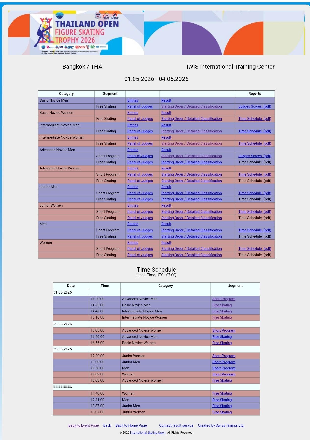 2026泰国花样滑冰公开赛刷分网址：网页链接