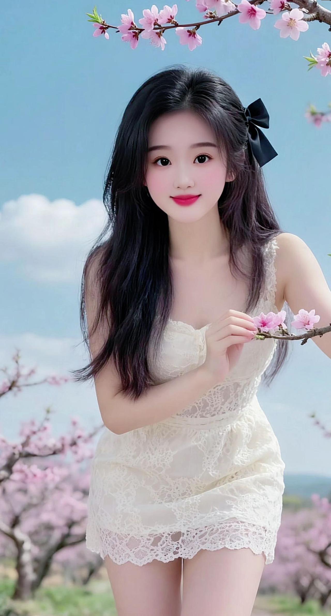 桃花树下美女 抖音玩法合伙