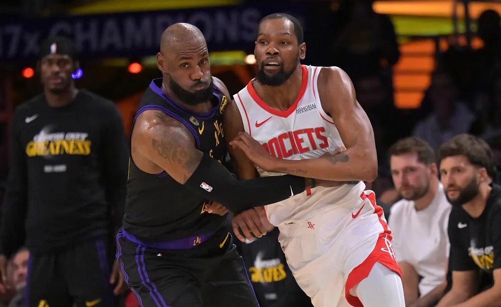 NBA季后赛首轮G2，火箭客场94-101输给湖人，大比分0-2落后。杜兰特本场