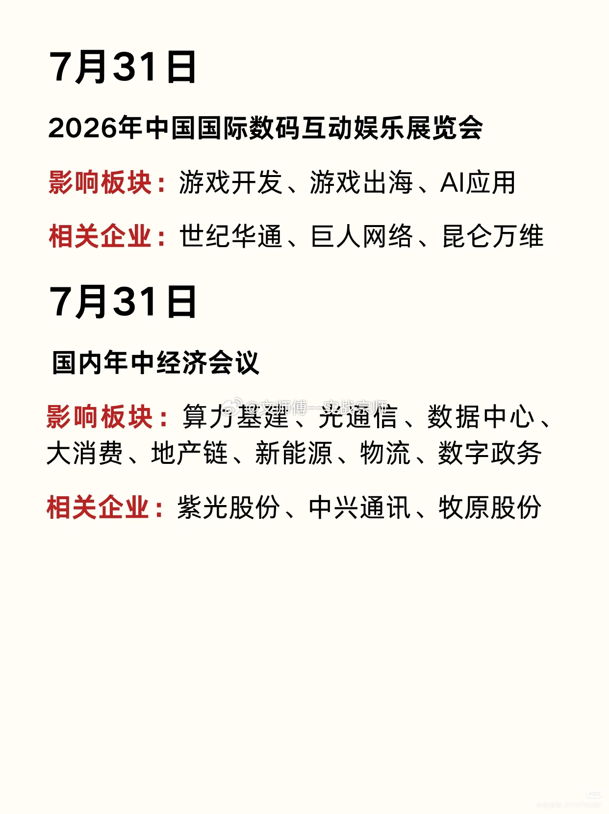下周A股重点事件一览，多条产业会议密集来袭7 月 27 日固态锂电池行业标准研讨