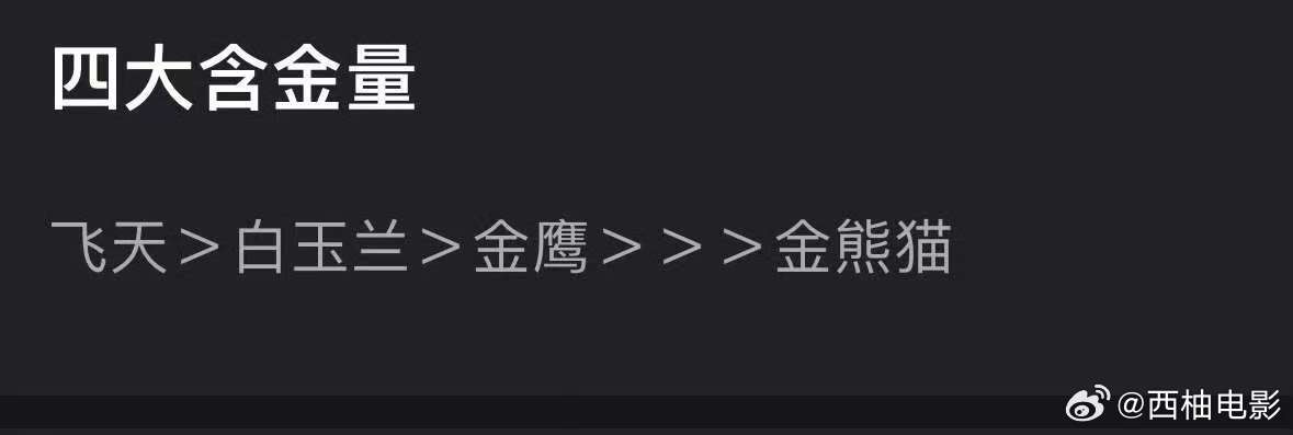 四大奖项含金量四大含金量四大奖项含金量 我不行了 ​​​