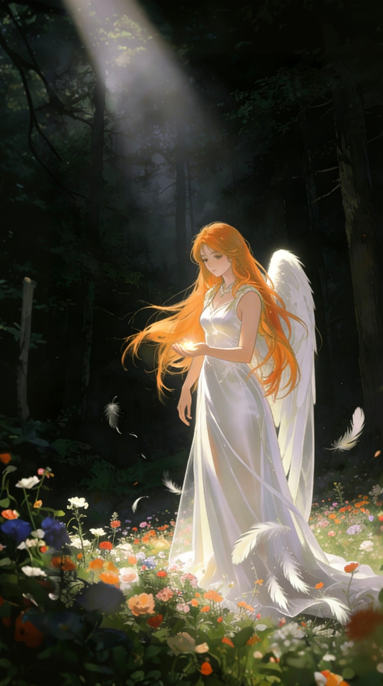 上一条追光的天使光栅壁纸的原图👇喜欢就拿去设置吧，转场选择第四个豆包生成指令见