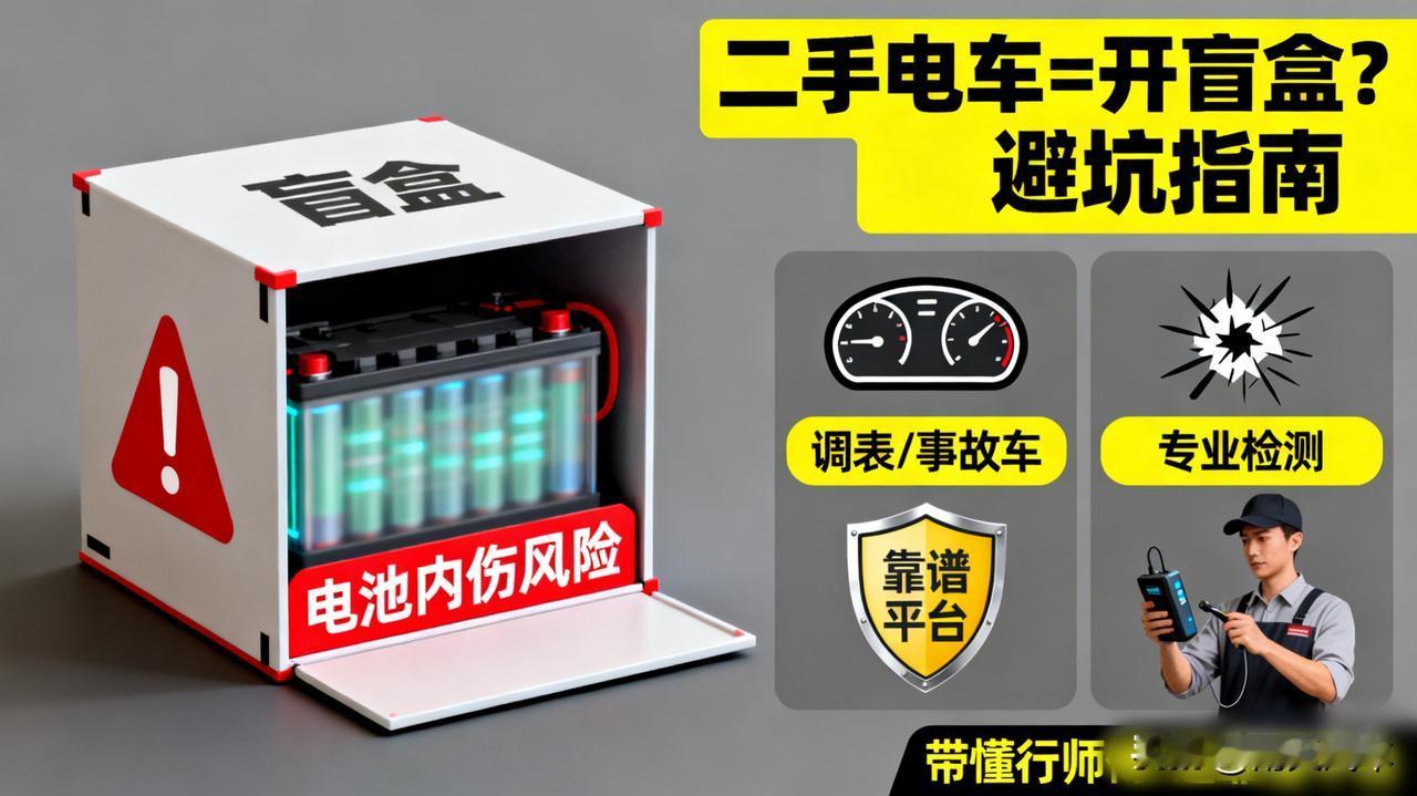买二手电车，简直就是开盲盒！

水太深了！调表、事故车还好说，最怕电池有内伤。没