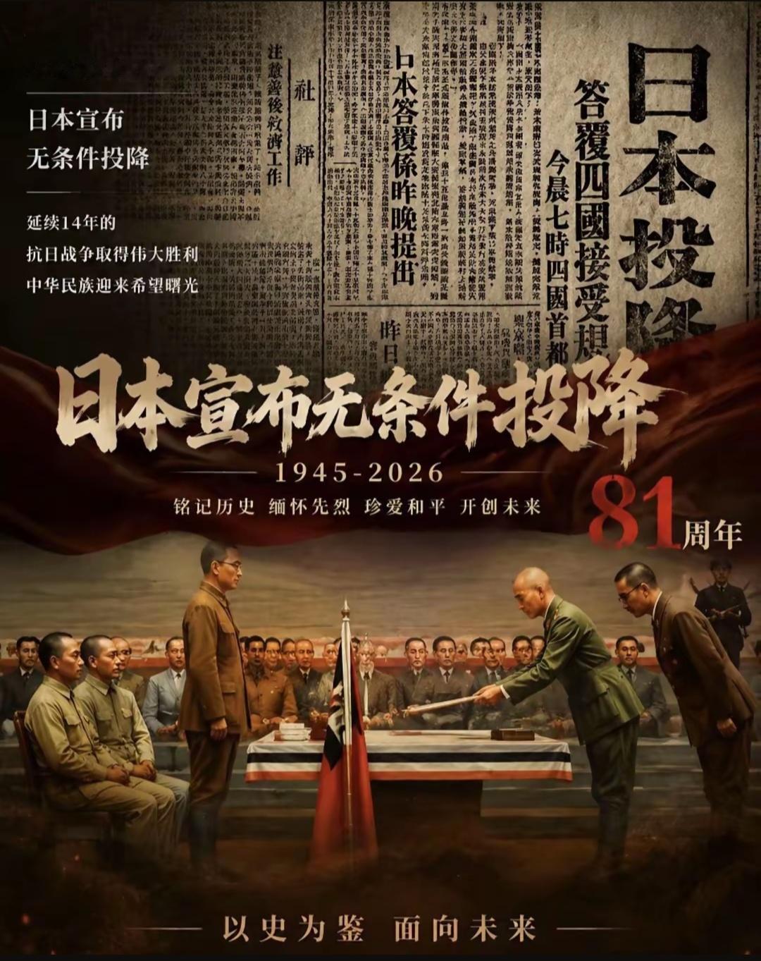 有多少人还记得81年前的今天，日本鬼子投降了，但是小鬼子从来没有服气我们，不是我