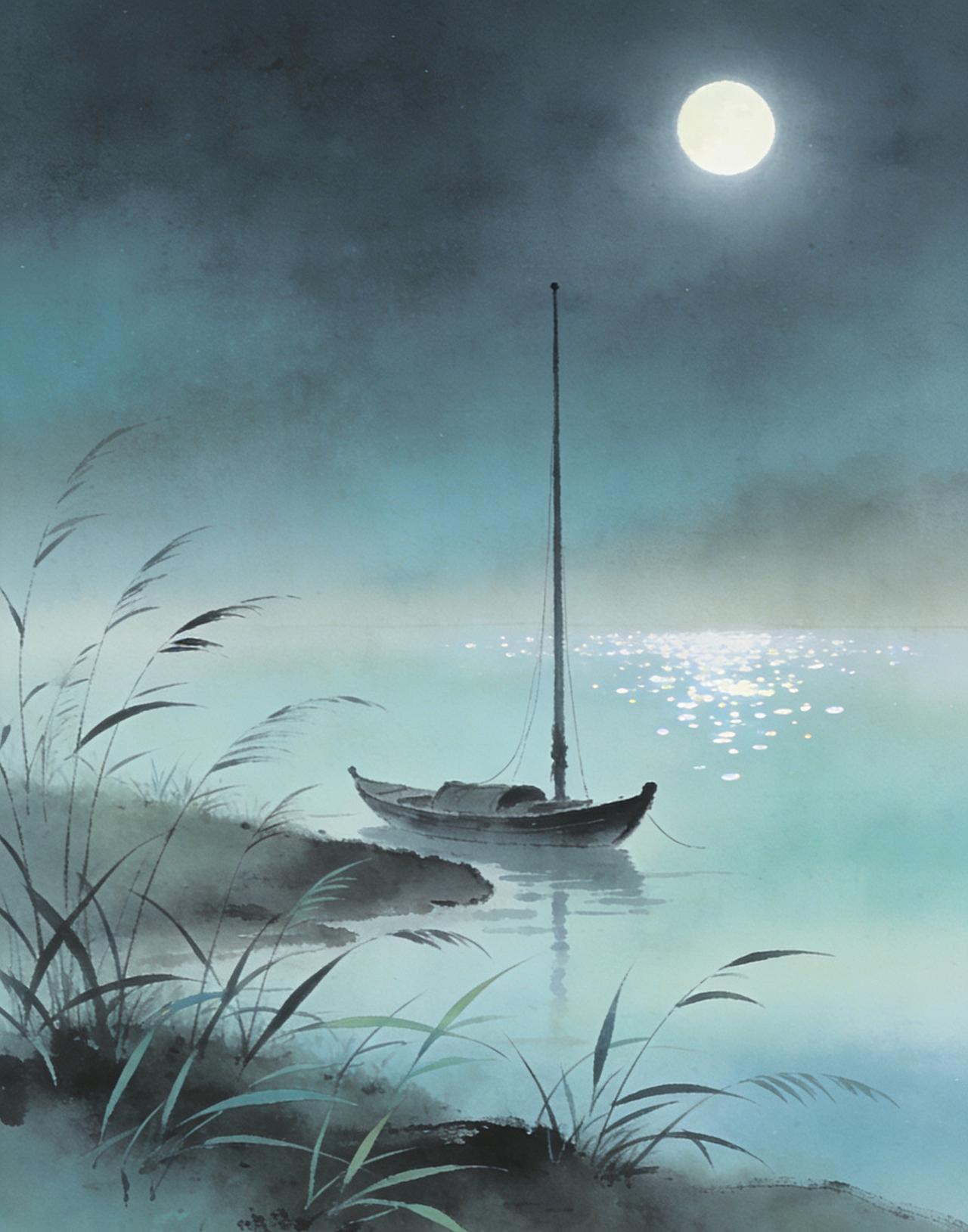 赏读杜甫《旅夜书怀》

[唐] 杜甫
细草微风岸，危樯独夜舟。
星垂平野阔，月涌