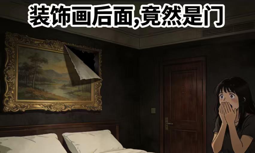 细思极恐！女子住酒店发现装饰画后藏着一扇门：安全感瞬间崩塌
> 墙上的装饰画看着