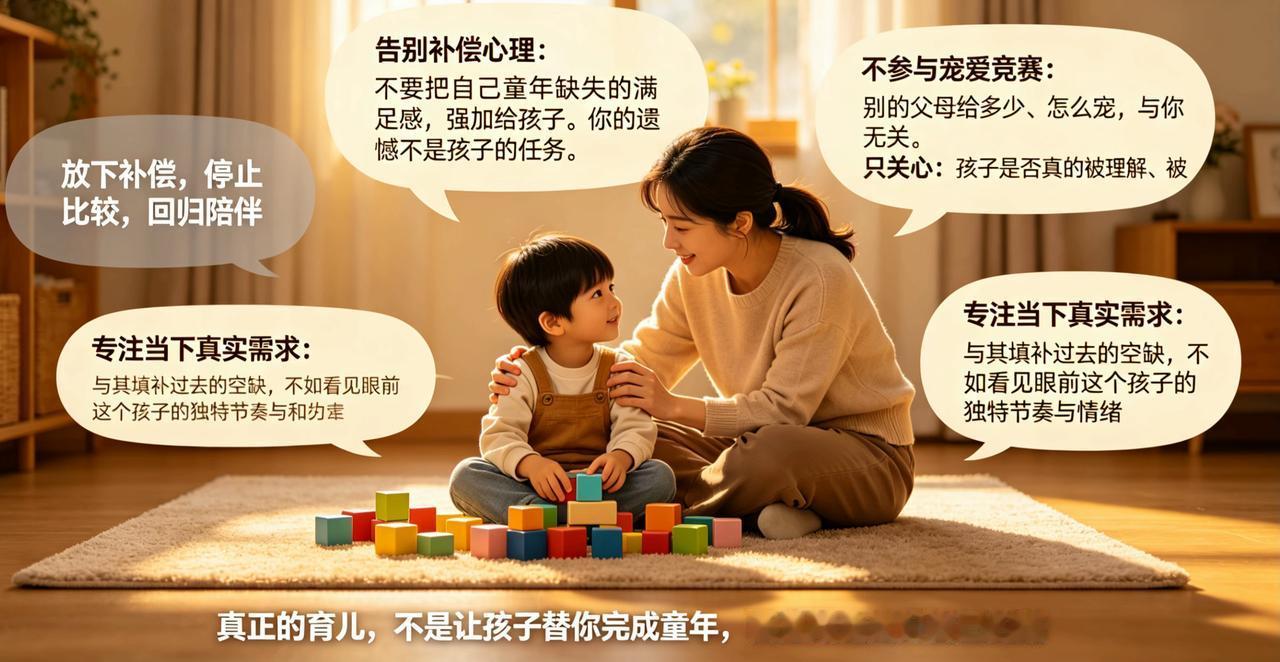 别再用你的童年，绑架孩子的未来
放下补偿，停止比较，回归陪伴。
一、告别“补偿心