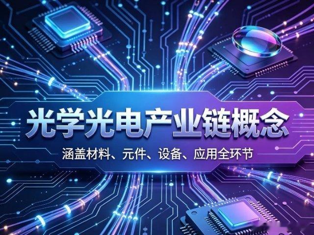 光学光电产业链概念股（上游光学基材/光学玻璃+中游镜头/光元件/光学模组+下游消