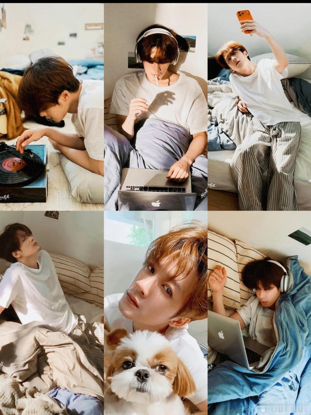 女友视角下的檀健次素颜照，好man！小胡渣好性感！