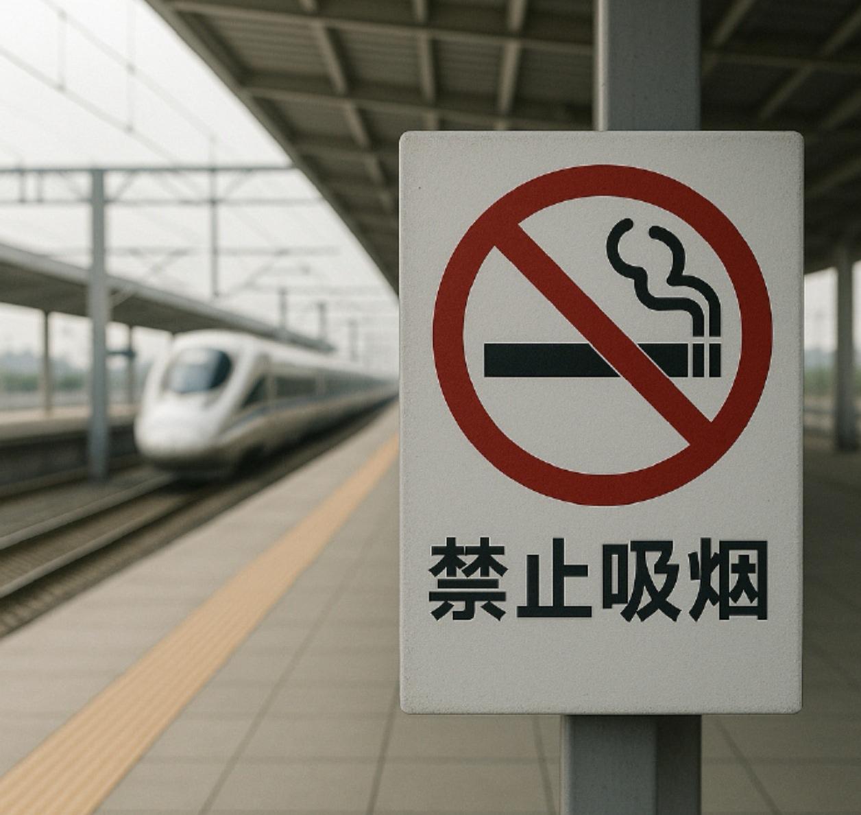 哎，在深圳火车站台可别随便点烟，会罚钱！最高500块！

听说很多朋友坐高铁，车