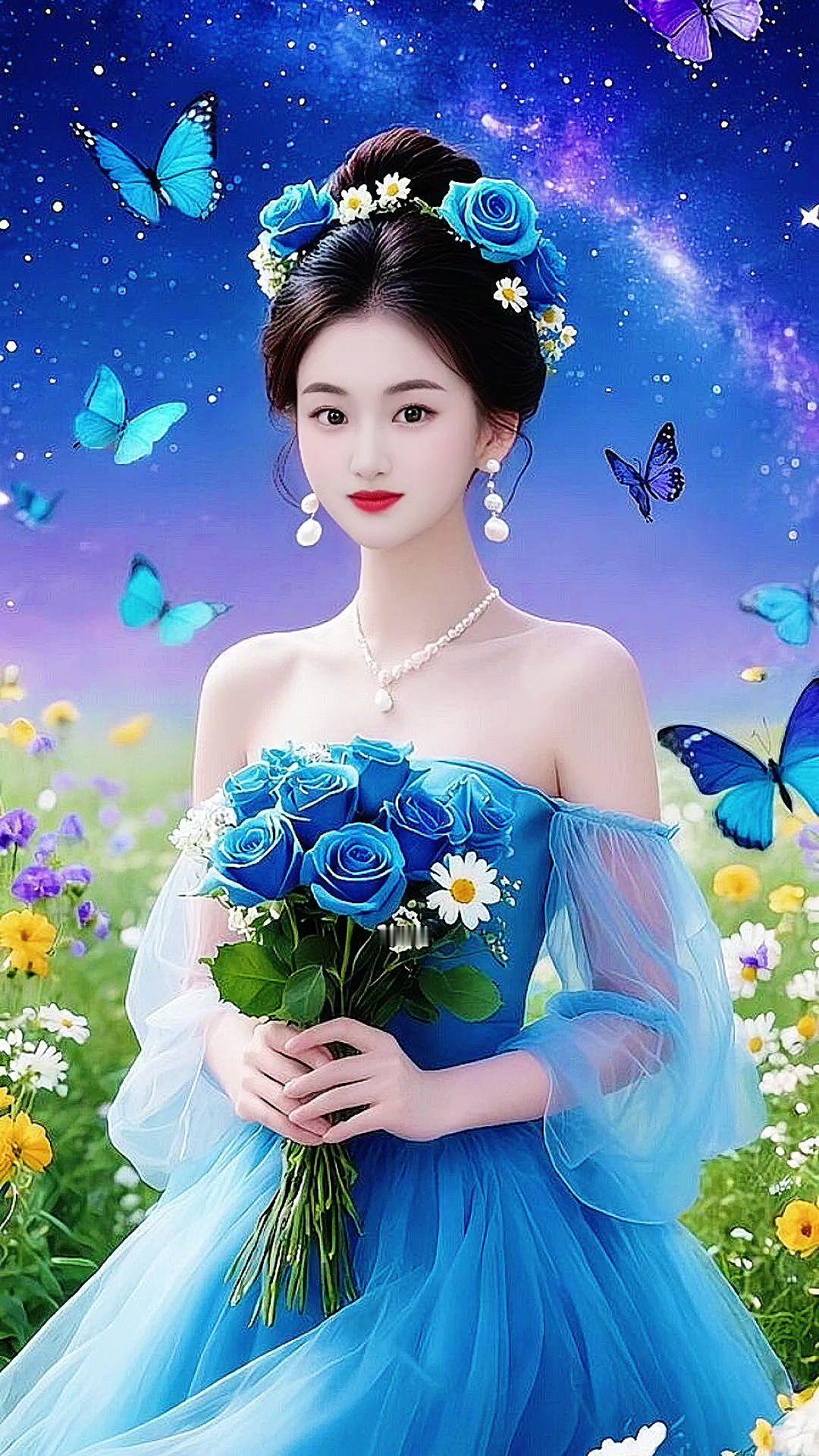 梦幻花环 花海礼服 唯美意境特效 唯美蝴蝶装 优雅气质