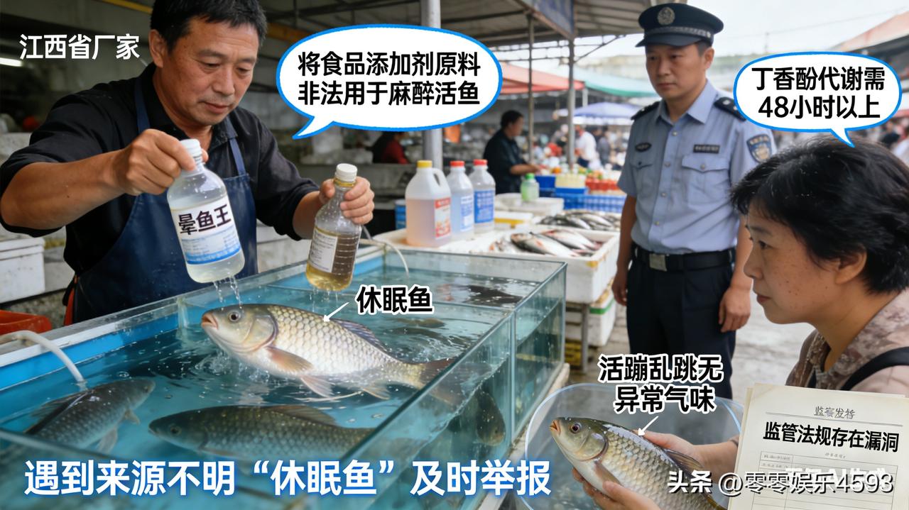 活鱼 “休眠” 背后竟是化学品陷阱！央视曝光多地水产市场用三无麻醉剂甚至工业酒精