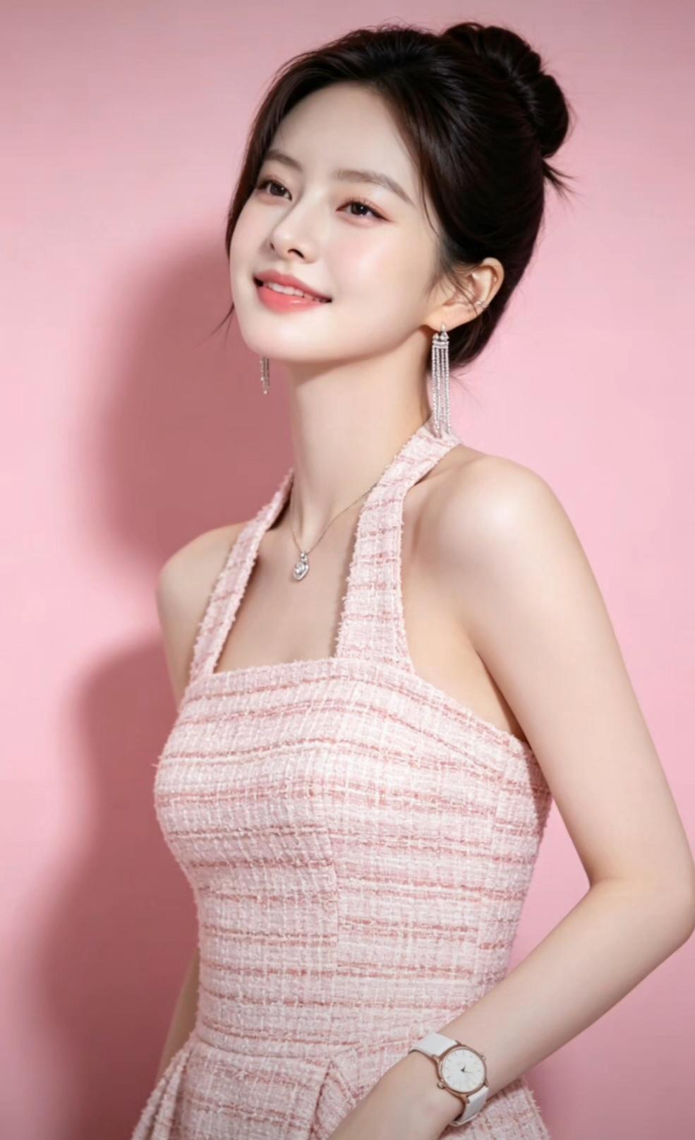 这姑娘穿得真漂亮，配饰也好看！