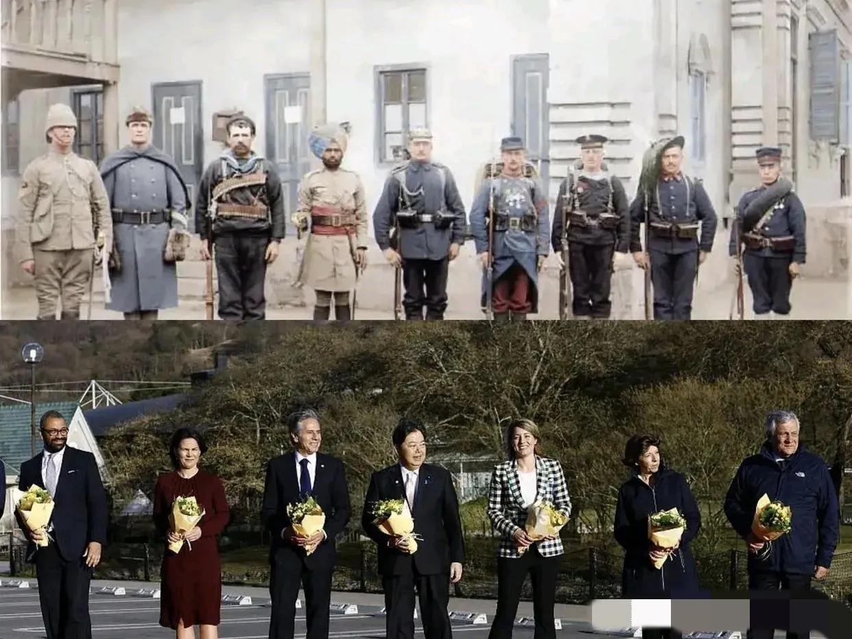 一百多年过去，这几个国家还是紧紧的团结一心，要对付我们中国。

1900年（光绪