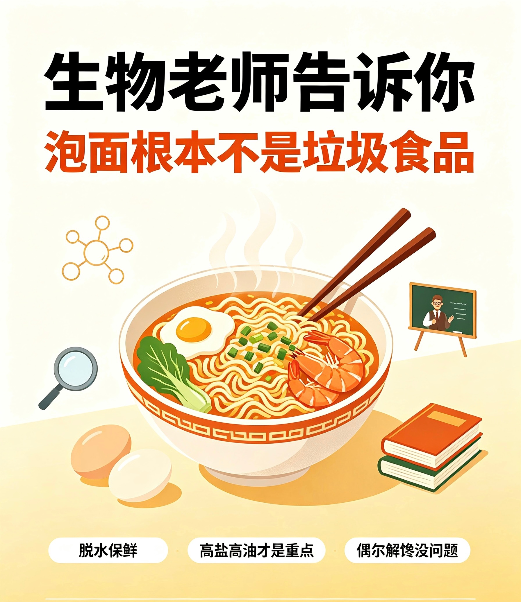 泡面不健康不是因为防腐剂 泡面根本不是垃圾食品！从小到大，泡面始终背负着“不健康