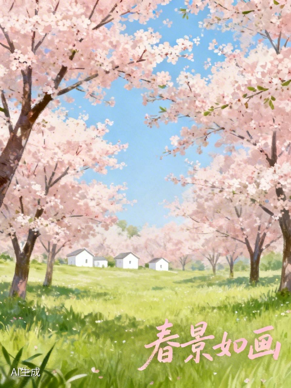 AI妙生图春天里最美的景。