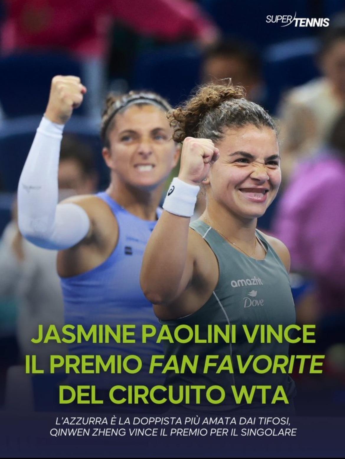 网球talking大会 贾丝明·保利尼成为今年WTA巡回赛中最受欢迎的双打选手?