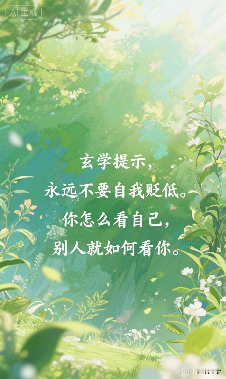 玄学提醒，永远不要自我贬低。你怎么看自己，别人就如何看你。

不要说自己身体不好