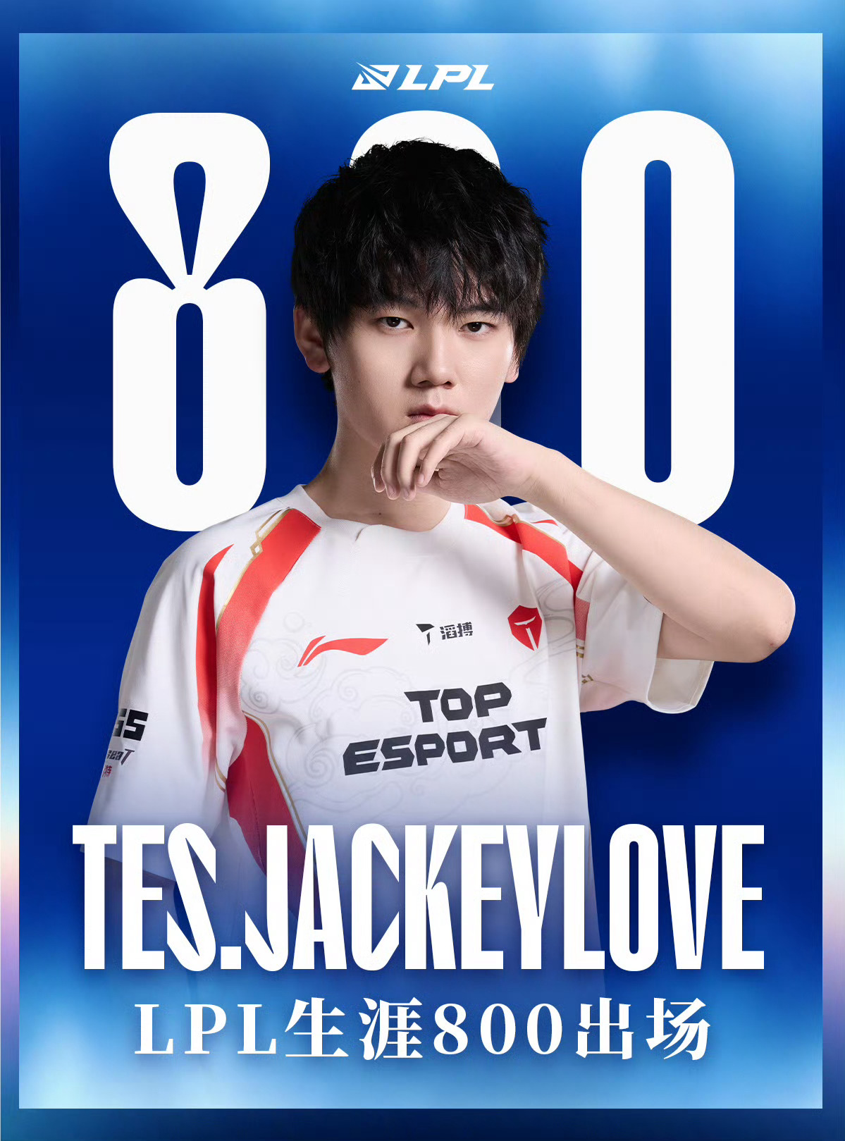 【里程碑：JackeyLove达成LPL800出场成就】JackeyLove80