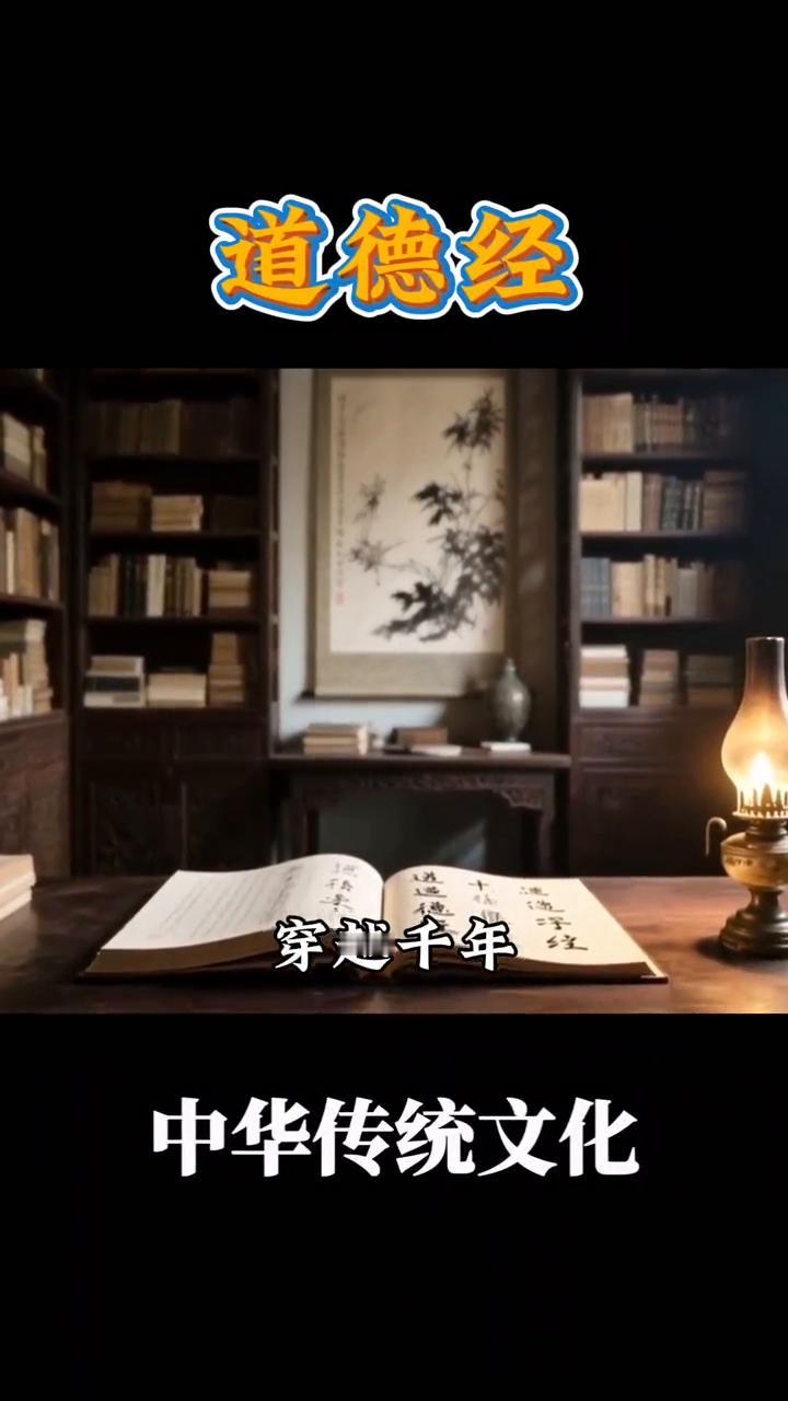 道德经，中华传统文化。
五千言的智慧，穿越千年，依然照亮我们的心灵。道德经不仅是