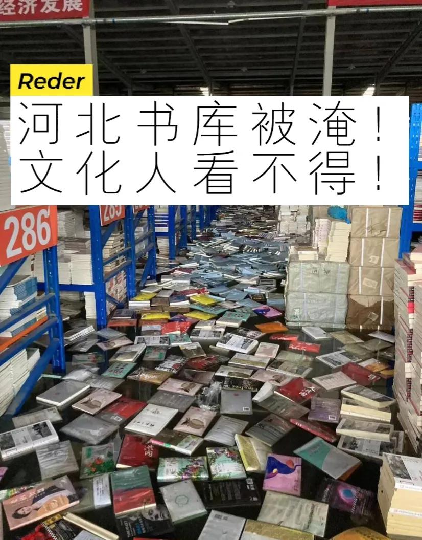 文化人看不下去了!河北书库被暴雨侵泡!
河北暴雨 损失 #读书河北涿州多家图书库