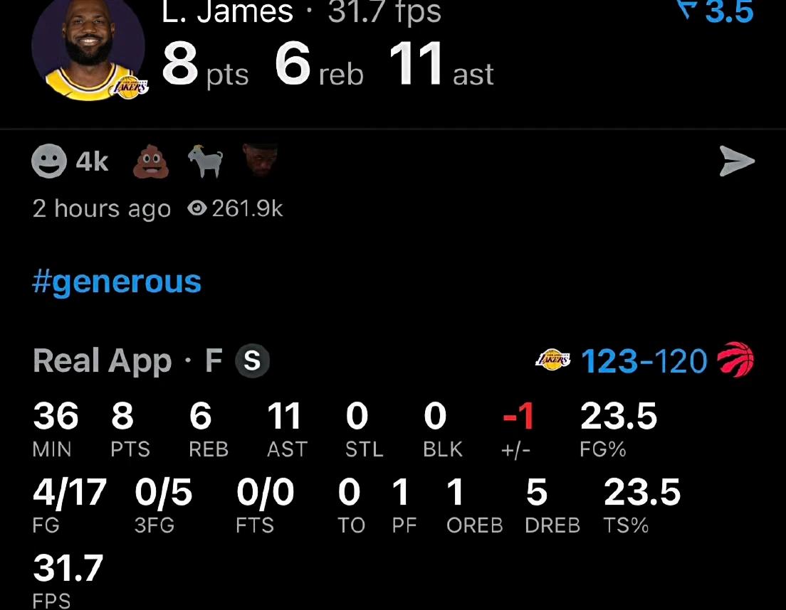 纪录一定会终止，但这是最好的方式！

詹姆斯在最后时刻助攻八村压哨三分绝杀了猛龙