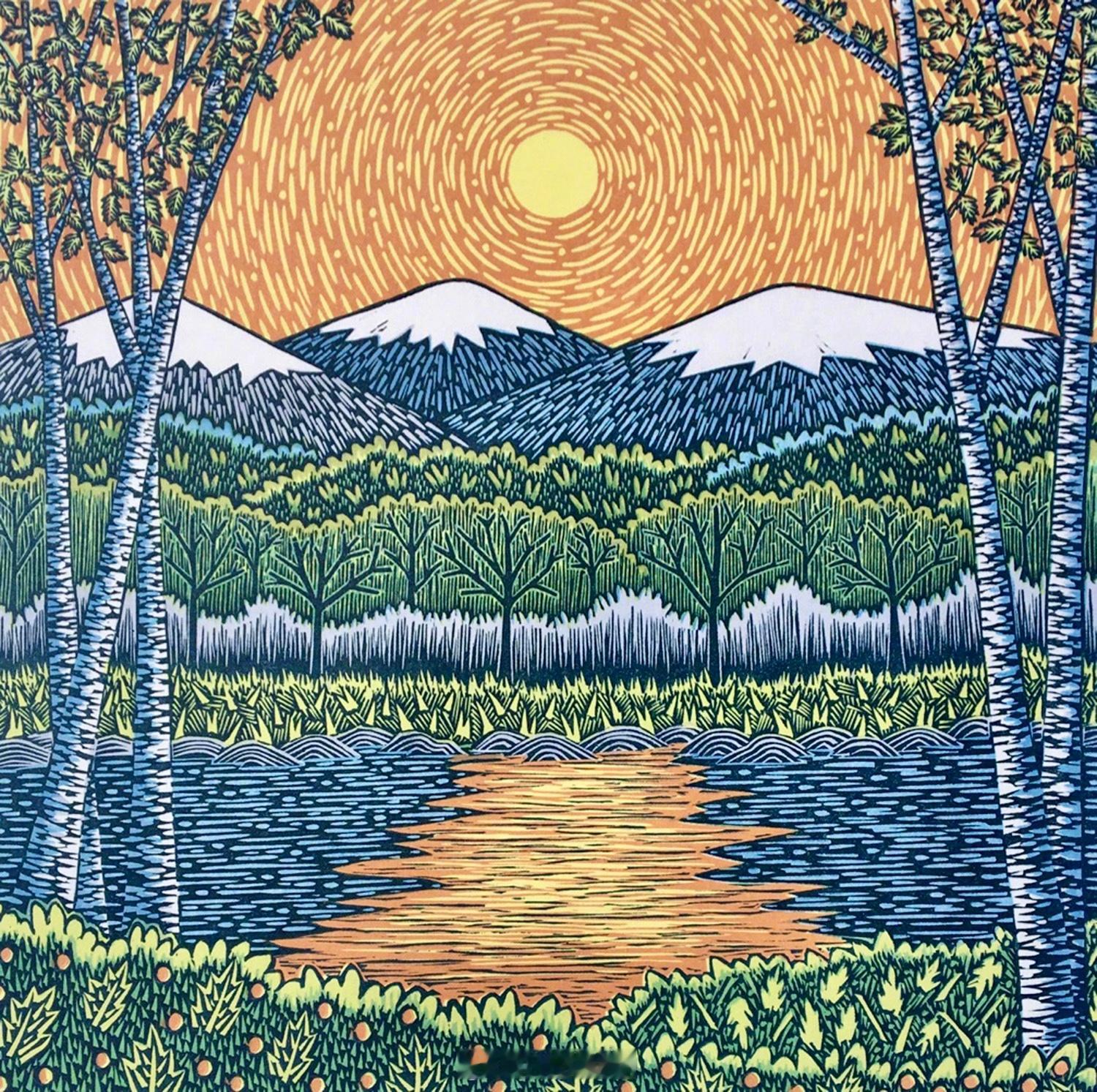 版画家Daryl V. Storrs的作品植根于佛蒙特州的田园风光，充满了对自然