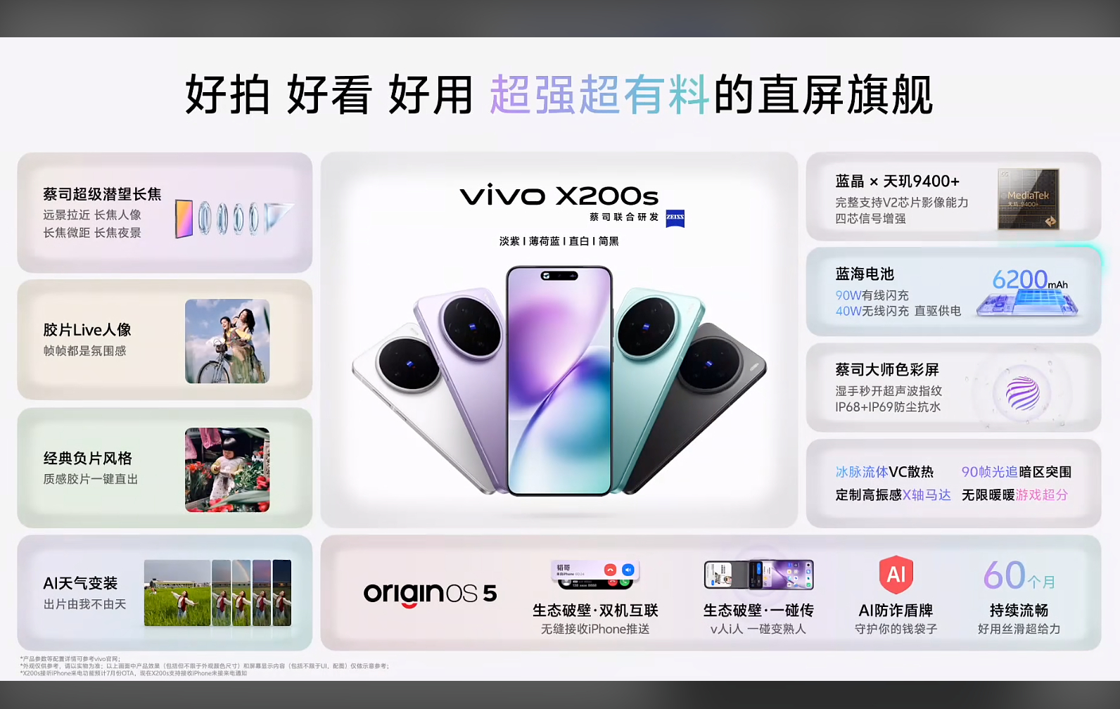 蓝厂今晚的新品也是挺多，节奏很快。X200s的价格直接给出来了。国补到手3699