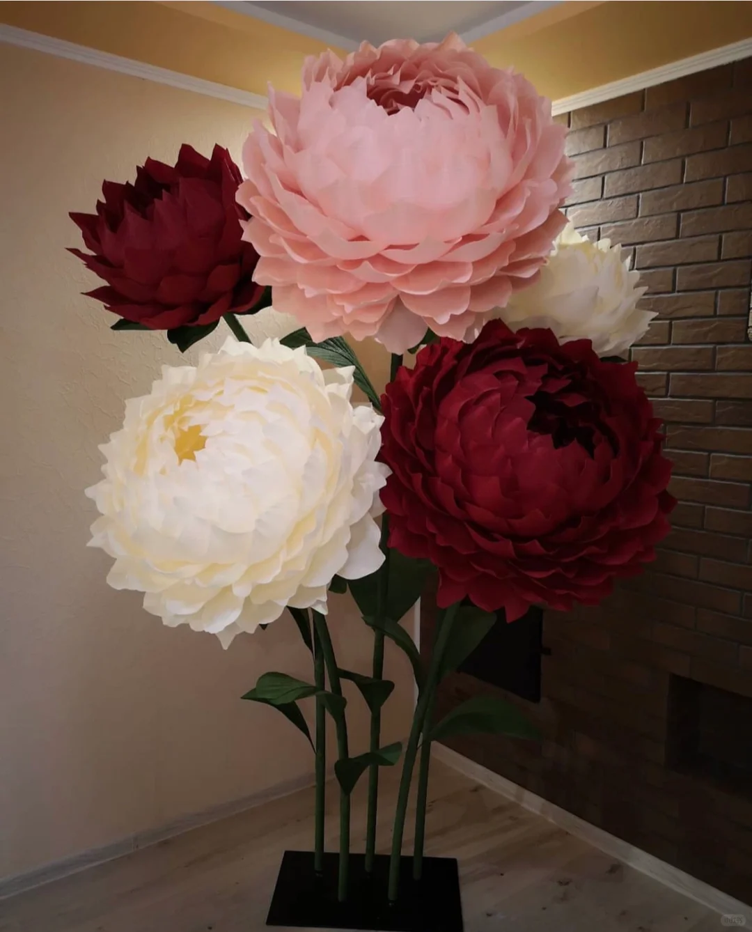 皱纹纸牡丹花，超美