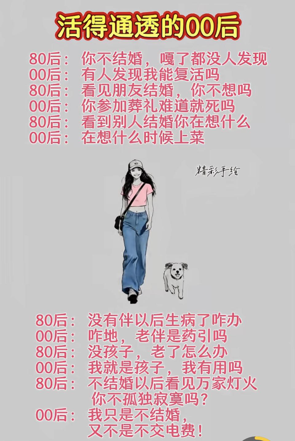 不同时代的人，对婚姻的态伏各有千秋。