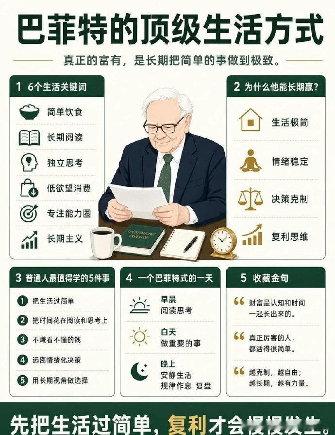 这张图里最重要的 5 个点：1、生活简单少一点欲望，少一点无效消耗，头脑才会更清