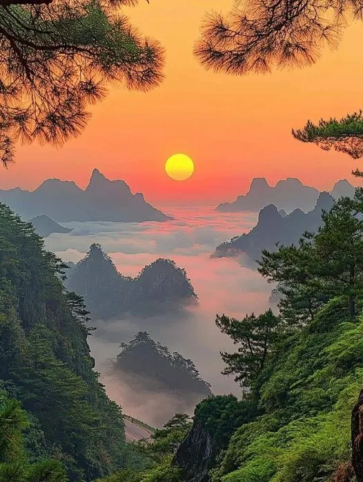 美图欣赏——山上看日出