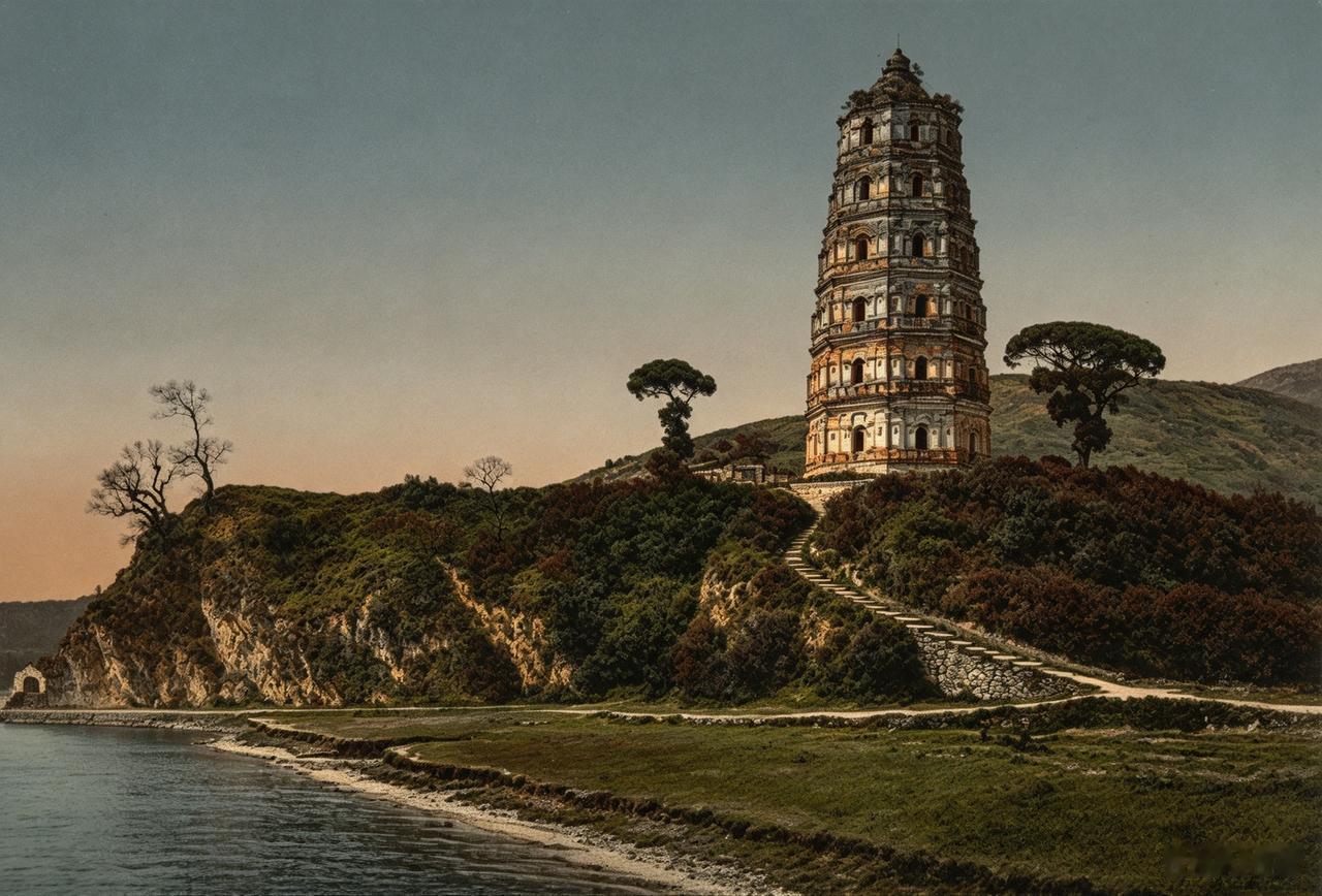 这是六和塔？
图二为英人葛罗夫斯（Groves）摄于1884年之六和塔旧影。
乍