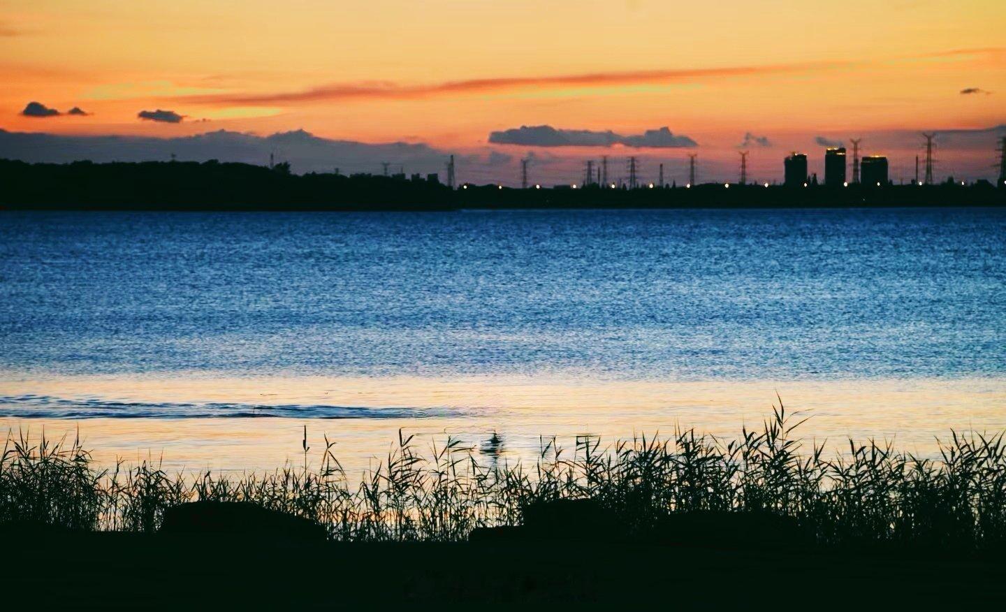 生活手记 刚走进东太湖生态园，就被眼前的夜色击中了——千盏花灯沿湖亮起，倒映在波