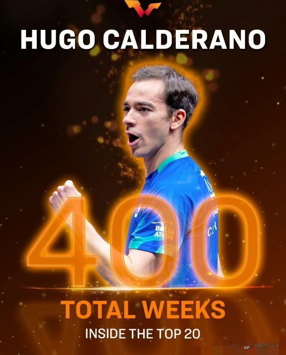 🇧🇷🏓雨果·卡尔德拉诺排名前20位累计达4️⃣0️⃣0️⃣周！ ​​​
2