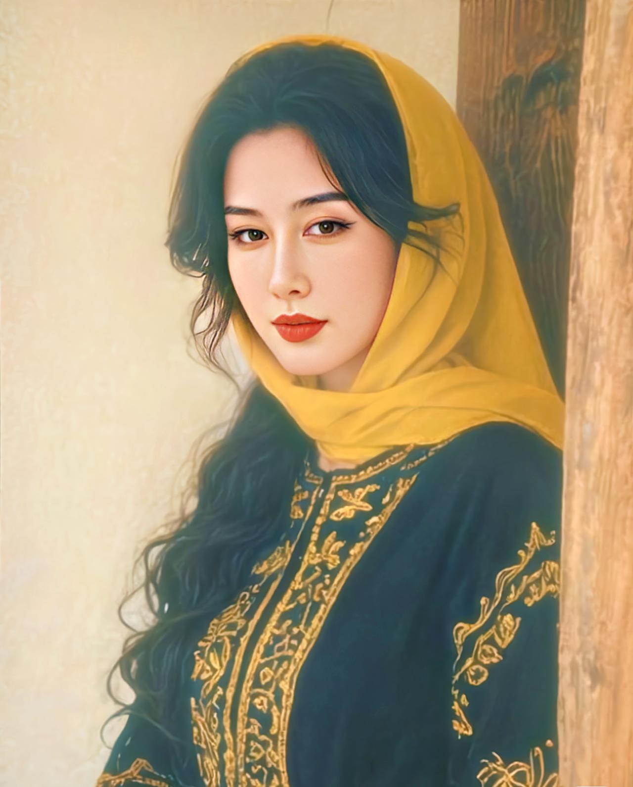 黄纱遮面，笑靥如花。晒图笔记大赛 你心中的美女啥模样