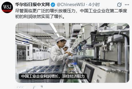 感觉华尔街日报说中国企业利润增长说的好不情愿