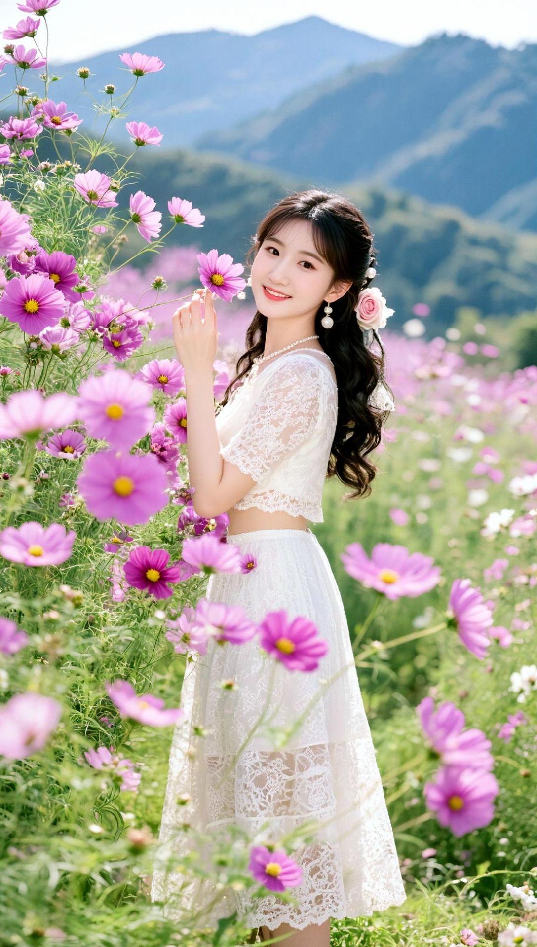 AI花海清新人像写真