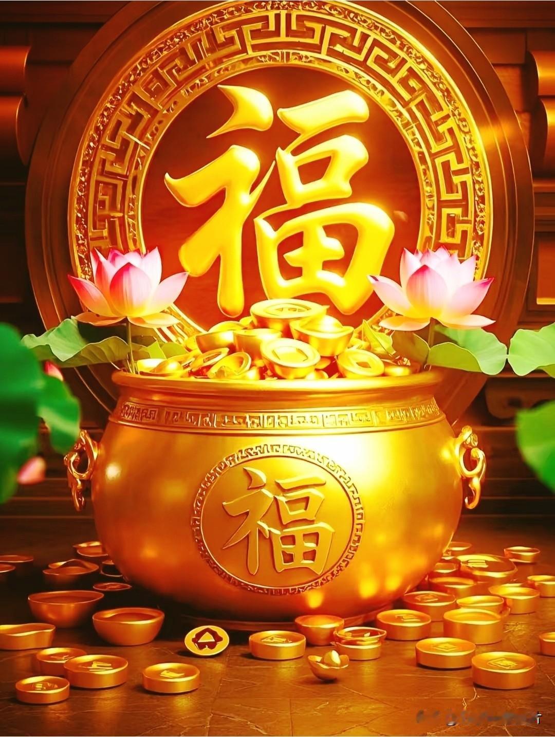 盆满财丰，福泽绵长。