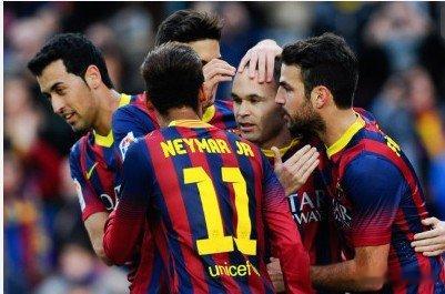 【西甲-小法传射内马尔助攻 巴萨4-0五连胜不败领跑】北京时间11月23日，13