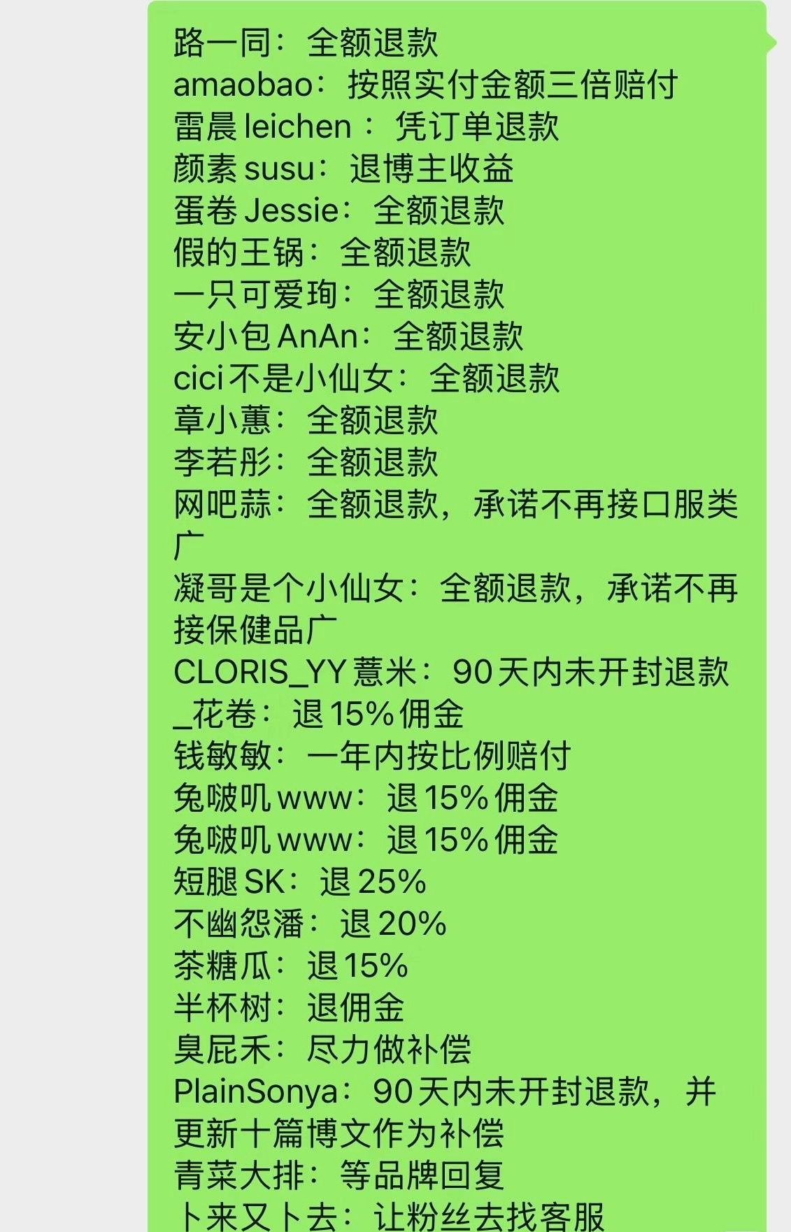 阿花花酱 优思益目前品牌方暂时没有动作，压力都在博主身上。毕竟这种带货就是靠信任
