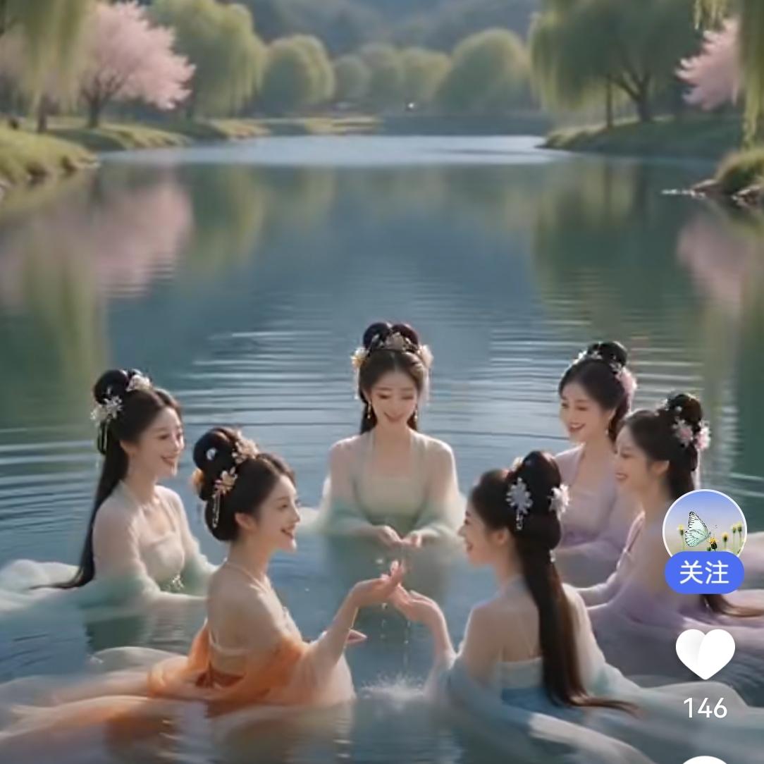 这就是传说七仙女下凡洗澡的地方，也太仙了
 
画面一出来，瞬间就联想到七仙女下凡
