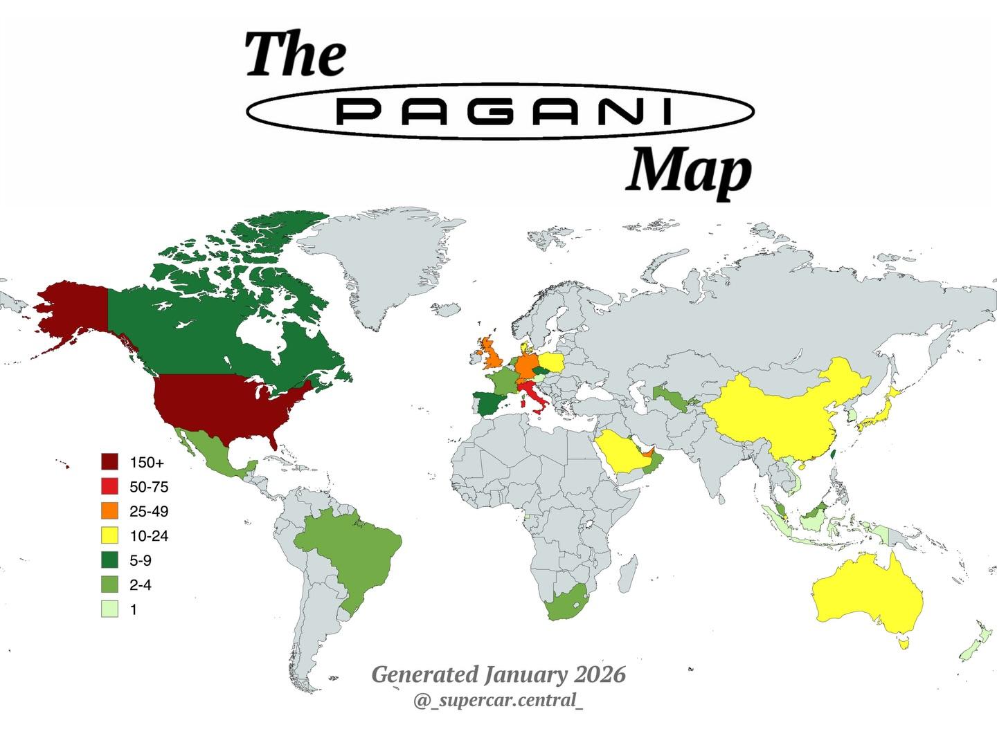新年快乐！帕加尼世界分布图(2025年12月31日之前)