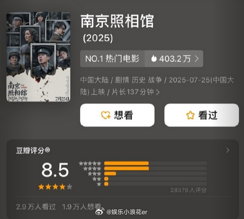 南京照相馆开分8.5分 高了低了？ ​​​