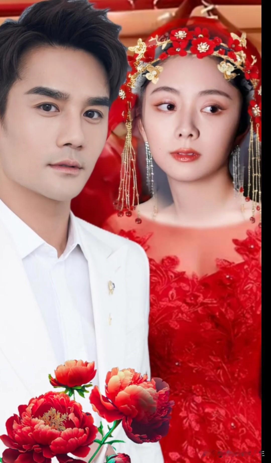 看到明星情侣婚纱瞬间被美到，那种光彩浑然天成太治愈了情侣礼服造型 明星 [赞][