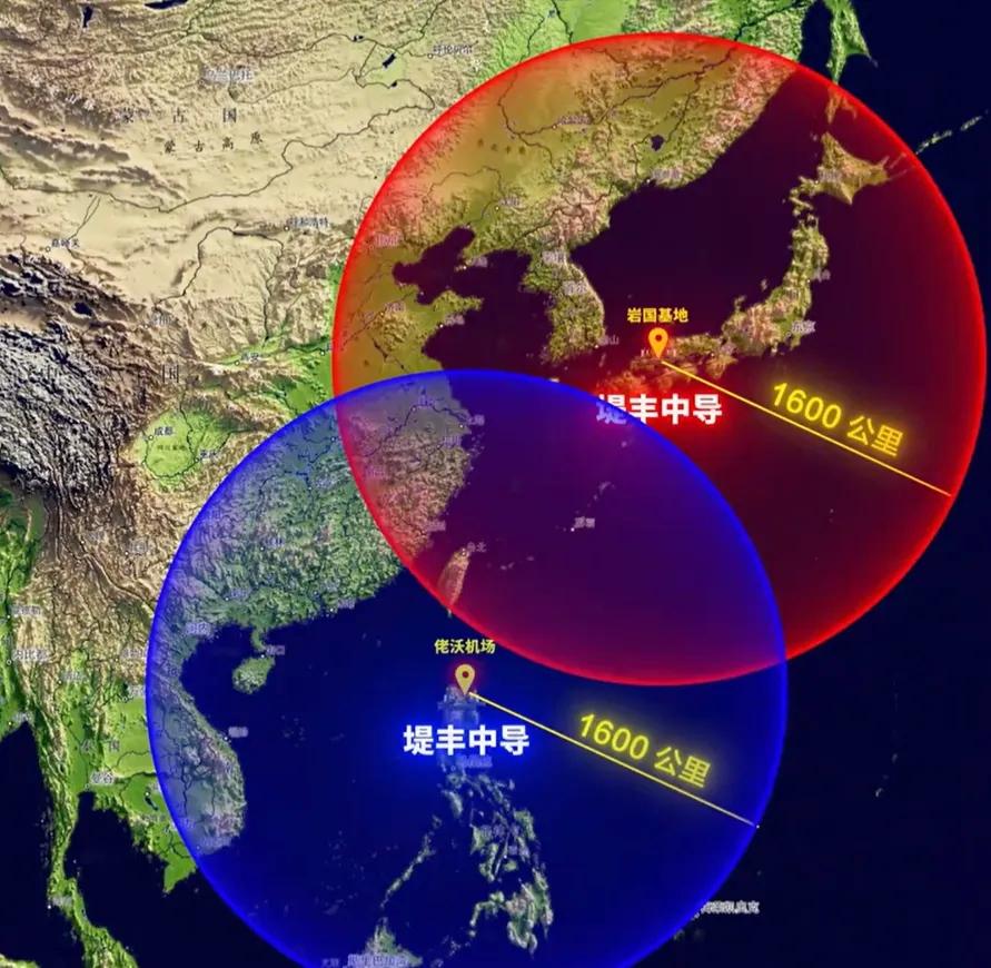 把“堤丰”架在了中国家门口，一北一南两个支点，把中国东南方和东方的海上防线同时盖