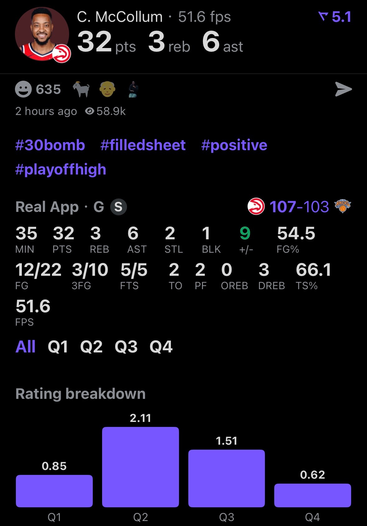 老鹰赢了…大比分1-1 尼克斯末节末段断电，老鹰一波15-3 